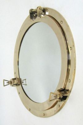 BR48610 - Brass Porthole Mirror, 20"
