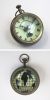 BR48651 - Paper Weight Globe Clock Brass / Glass