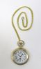 BR48659 - solid brass pocket watch with chain. Assorted historical designs.