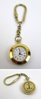 BR4865K - Solid Brass Key Chain Watch