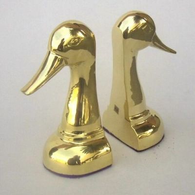 BR60617 - Brass Duck Book-End Set