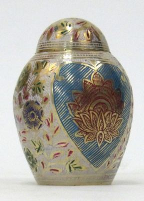 BR6966 - Solid Brass Pet Urn Lotus