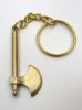 BR7126A - Solid Brass Key Chain - Axe
