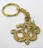 BR7126D - Solid Brass Key Chain - Om Torch