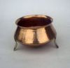 CO4055 - Copper Planter With Brass Legs