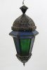 IE78628 - Mughal Candle Lantern, Color Glass