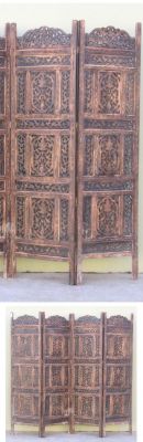 IE78642 - Carved Wooden Screen Chinar Patti