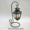 IR1529 - Glass Lantern With Iron Stand.