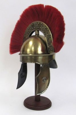 IR80553A - Ancient HBO Rome Armor Helmet With Plume