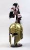 IR80563 - Greek Helmet W/Plume Brass Plated