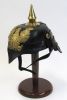 IR806600 - Faux Leather Viking Mask German Helmet w/ Chin Strap And Inner Lining