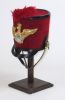 IR806603 - German Pickelhaube Feather Hat w/ Faux Leather Lining And Chin Strap