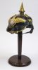 IR806606 - Faux Leather German Pickelhaube Spike Helmet w/ Faux Leather Lining And Chin Strap