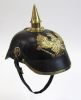 IR80697 - Faux Leather German Helmet w/ Spike Pickelhaube