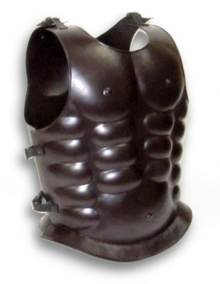 IR80704D - Steel Breast Plate Muscle Armor Dark Brown Finish