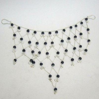 JR141 - Belt Necklace Beads, Net Chain, Bells