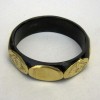 JR321 - Bracelet Octagonal Black & Gold