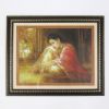 MR3316 - Painting With Frame And Glass Cover - Woman Touching Her Foot