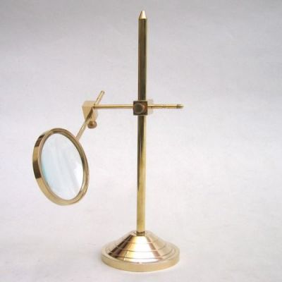 MR4816 - Solid brass magnifier stand. Adjustable