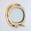 MR48601 - Brass Porthole Oblong w/Glass, 12"