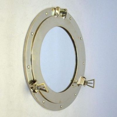 BR4861M - Porthole Mirror Brass 13.75"W