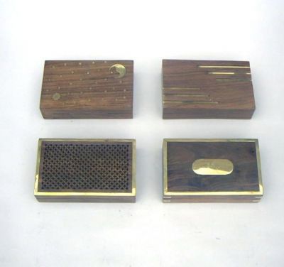 SH1040 - Brass Inlaid Wooden Box