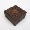 SH106 - Carved wooden box - hinged
