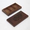 SH1078 - Carved Wooden Playing Card Box 3 Deck