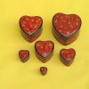 SH1082 - Nested heart boxes, Hand Painted Paper Mache from Kashmir