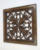 SH15754 - Carved wooden wall panel, wall hanging, leafs