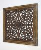 SH15758 - Carved wooden wall panel, wall hanging, leafs