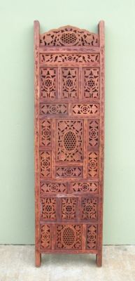SH15863F - Carved Wooden Screen, Room Divider 4-panel