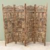 SH158AM - Carved Wooden Screen Angoori Antique Finish