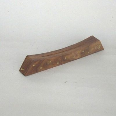 SH1892 - Wooden incense box, brass inlaid