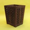 SH210 - Carved Wooden Screen Waste Paper Basket