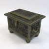 SH2320A - Wooden Box Green Antique Carving