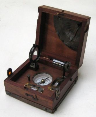 SH23360 - Marine Box: Telescope, Compass, Spirit Level, Alidade, Clinometer w/ lock