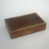 SH3051 - Wooden Box Perforated, Brass Inlay