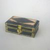SH6156 - Wooden Box Perforated, Brass Inlay