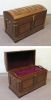 SH7029 - Solid Wooden Trunk. Brass Inlay
