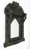 SH7100B - Carved Wooden Jharokha With Mirror, Burned Finishing