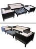 SH7204 - 4 piece living room set, solid wood, black finish
