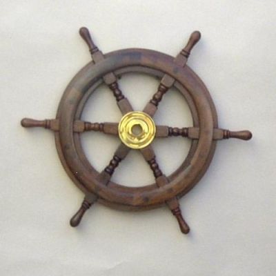 SH8761 - Wooden Ship Wheel, 14.75"