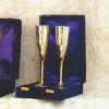 SP26112 - Silver Plated Champagne Goblet Set, Velvet Box