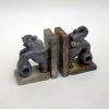 SS1221 - Soapstone  Bookends, Elephant Roller