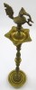 AL16831 - Mahabharat 48" Oil Lamp w/ Brass Finish
