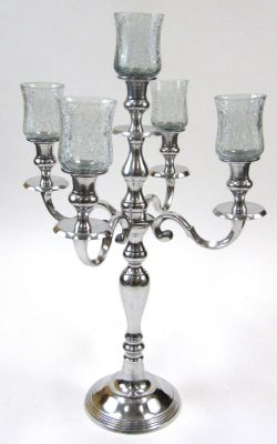 AL22911 - 5-Branch Candle Holder, Aluminum, 24"