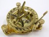 BR484410 - Solid Brass Folding Sun Dial Compass