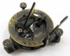 BR48445C - Antique Brass Folding Sun Dial Compass