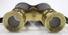 BR48532 - Brass Binoculars w/ Faux Leather Wrap